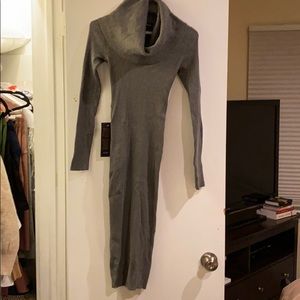 Bebe grey cowl neck dress, Small